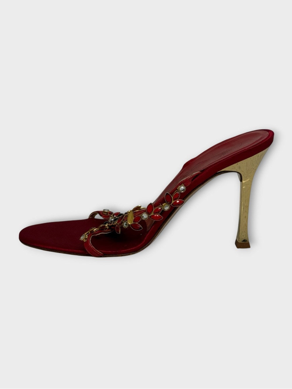 Giuseppe Zanotti Jeweled Satin Sandals